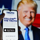 As Trump looms in the back of this image, even more troubles are looming on the horizon for Truth Social.